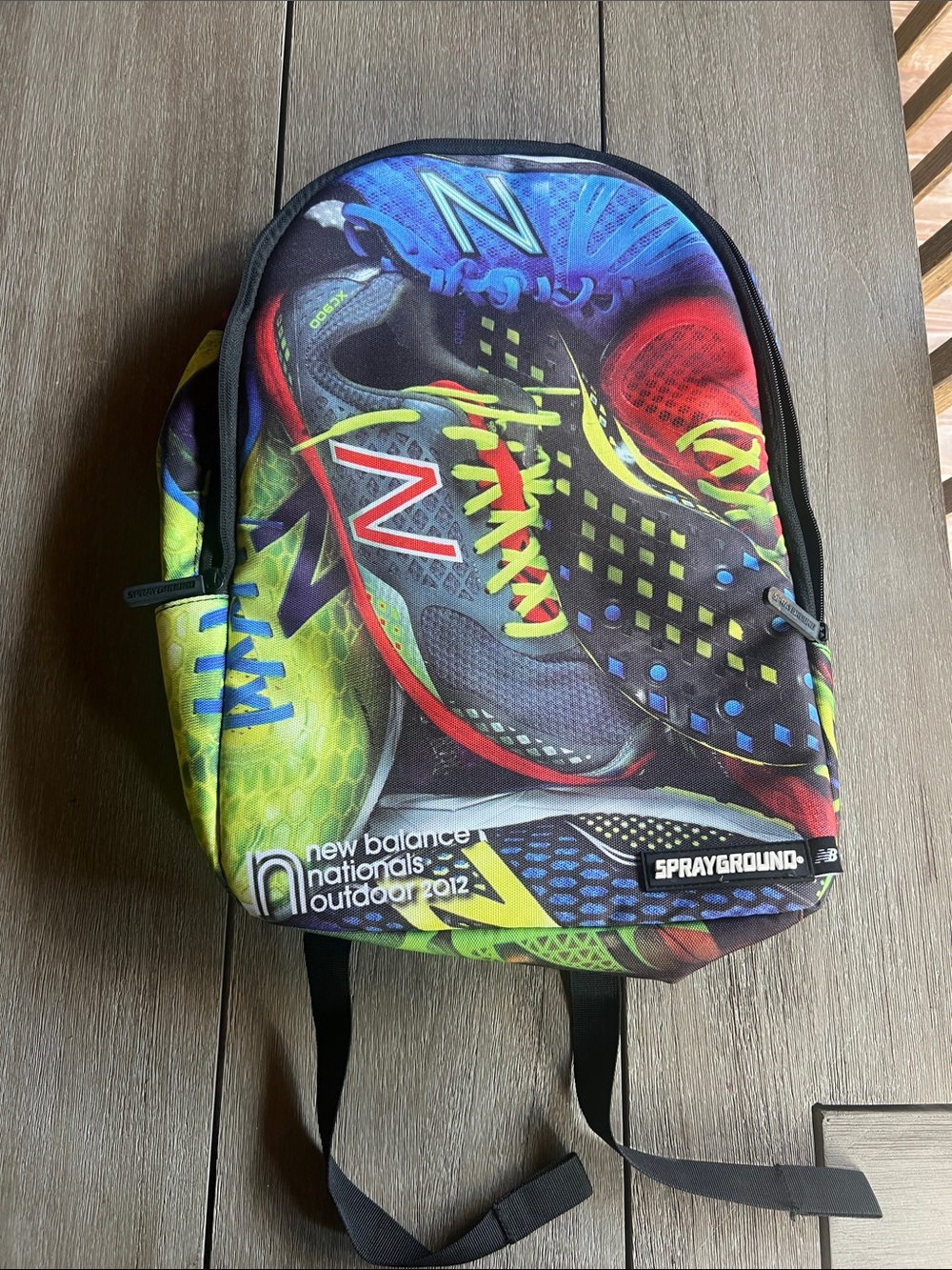 New Balance Nationals Outdoor 2012 Multicolor Sneaker Graphic Backpack